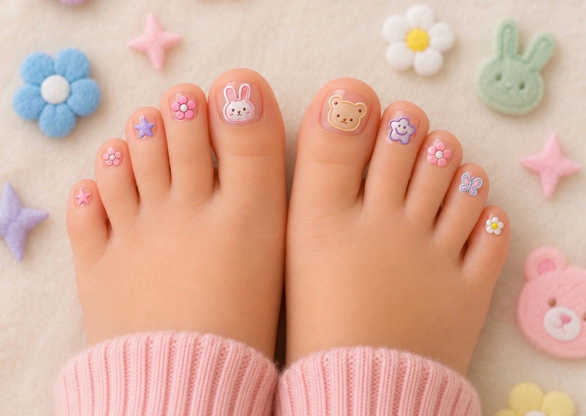 3-D Nail decals- Bunny Bloom