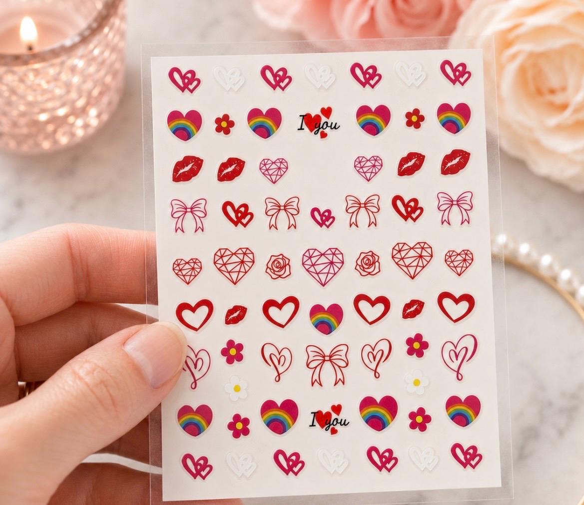 3-D Nail decals- Be Mine