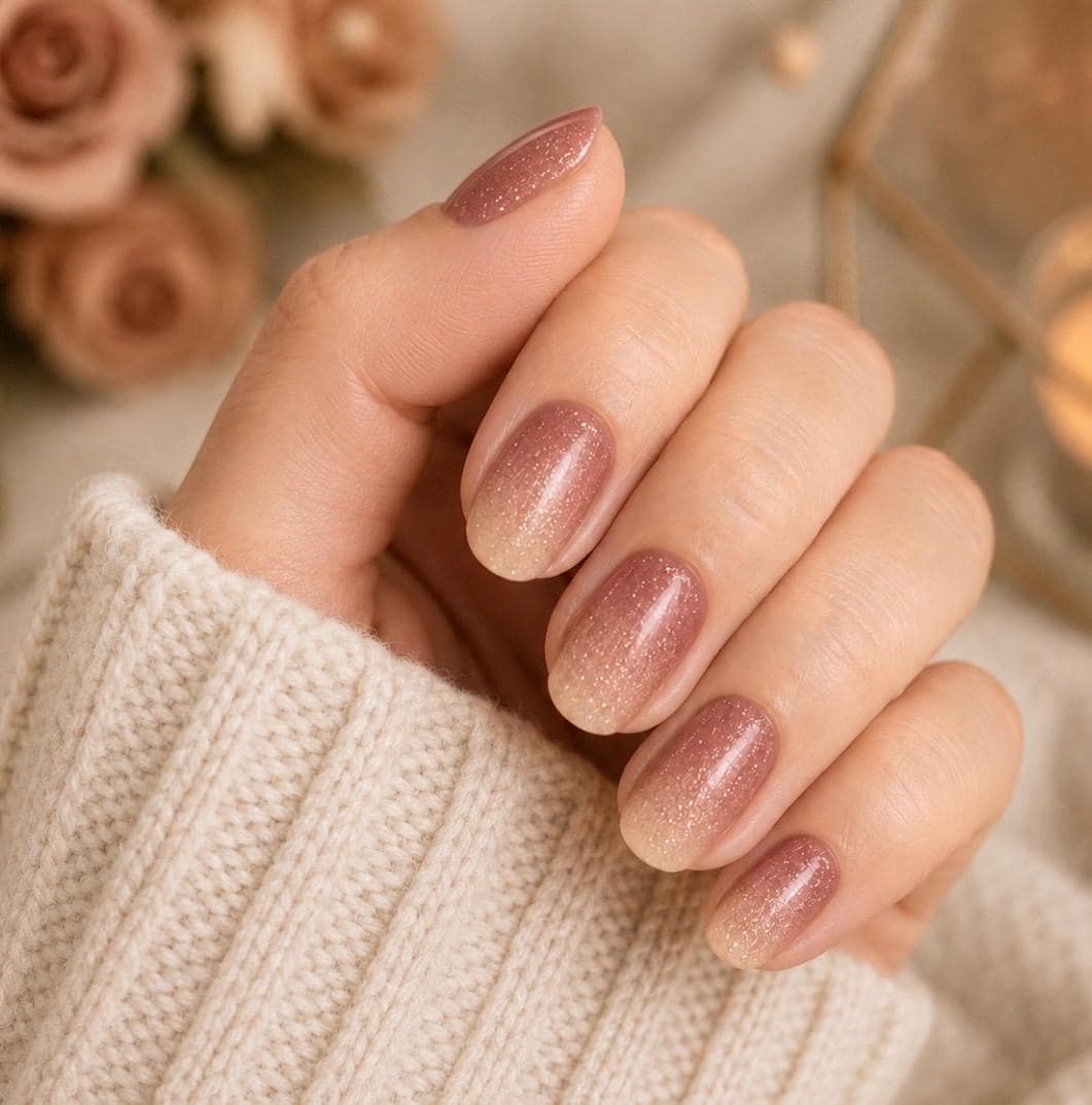 Rose' Fade Nail Polish Strips: (Not Glitter)  Wider Nail Sizes, Easy to Apply, Non-Toxic