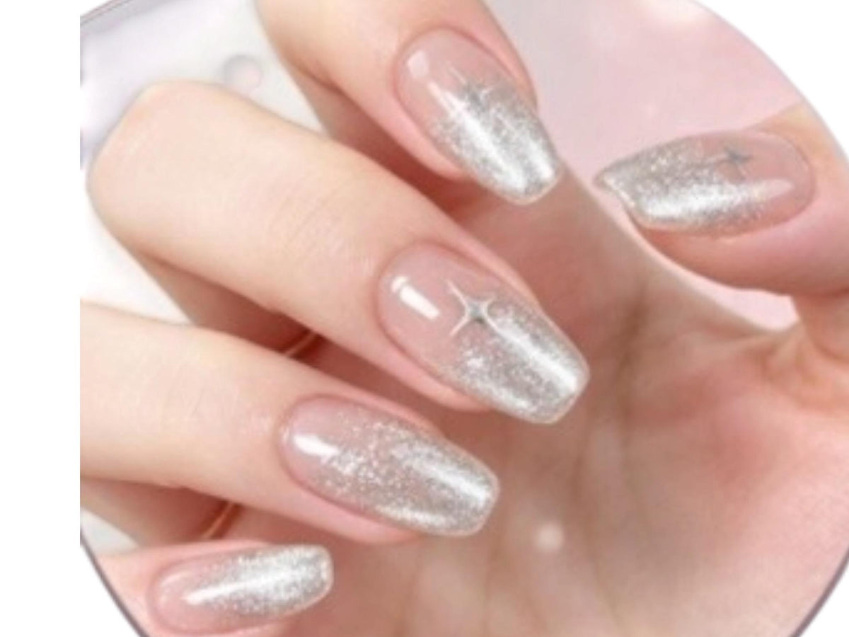 Stardust Ombre- Glitter Gel Nail Polish Strips: No UV Light Needed- Non-Toxic