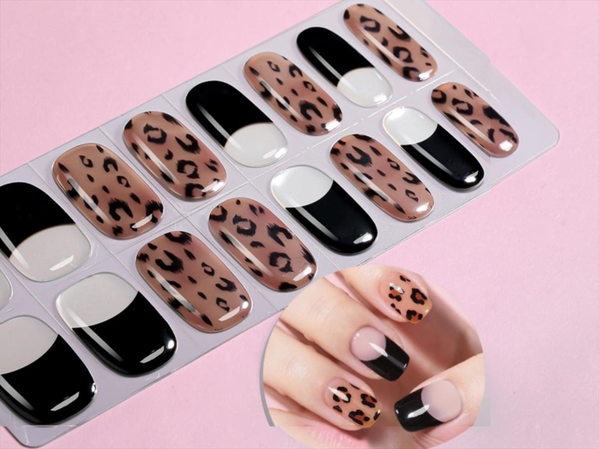 Fierce French - Semi Cured Gel Nail Polish Strips: UV Light Required - Sold Separately