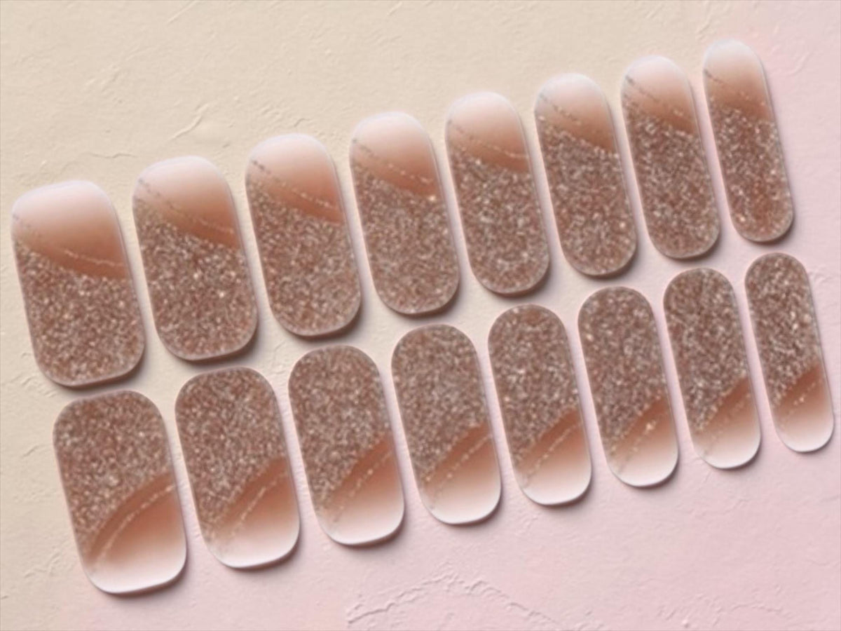 Toast to Midnight Glitter Fade Nail Polish Strips: Non-Toxic Nail Art