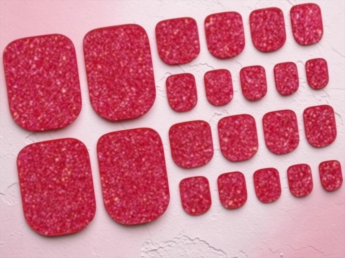 Ruby Slippers Glitter Toe Nail Wraps