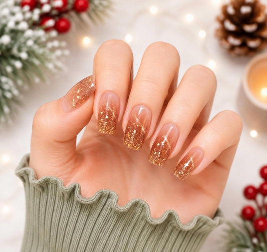 Toast to Midnight Glitter Fade Nail Polish Strips: Non-Toxic Nail Art