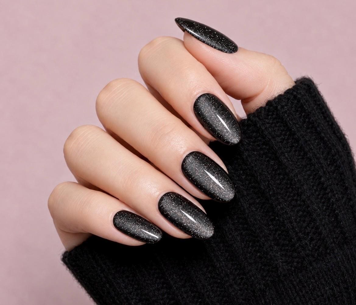 Smoky Eclipse Cat Eye- Semi Cured Gel Nail Polish Strips: UV Light Required- sold separately