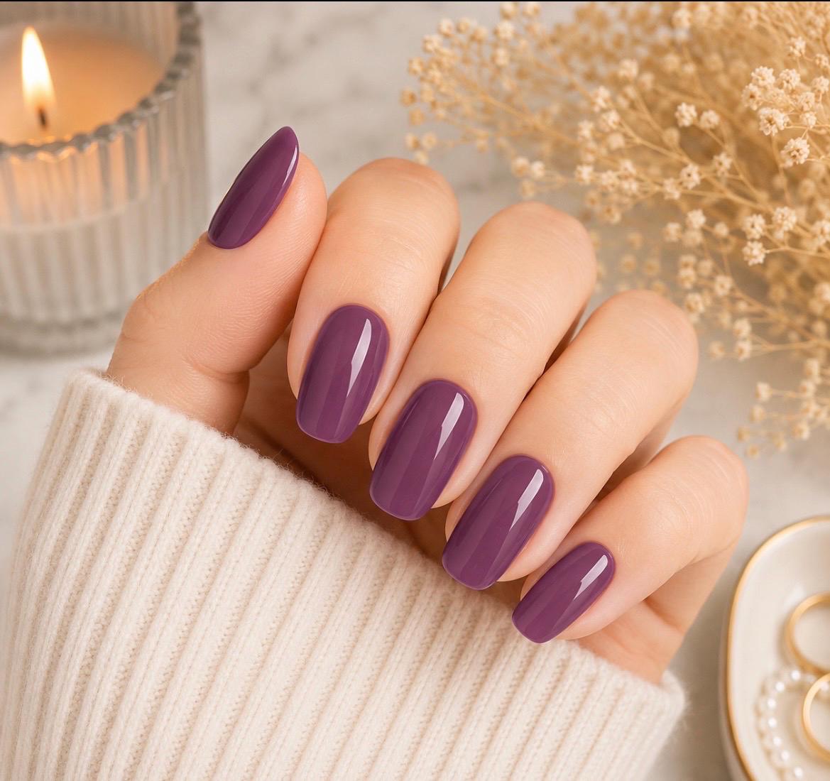Plum Perfect Gel Nail Polish Strips: No UV Light, Easy Application