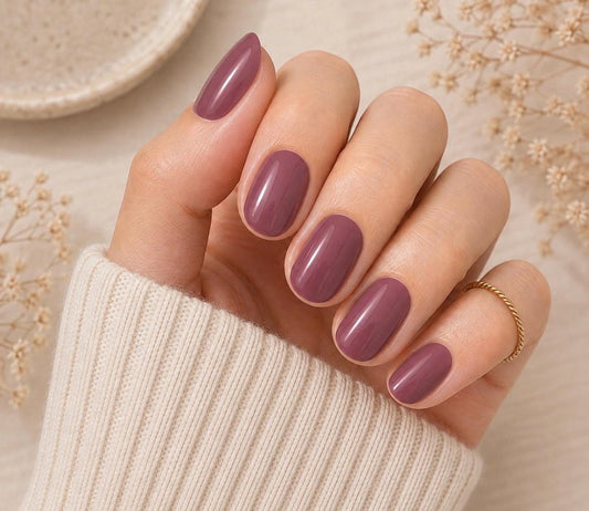 Dusty Mauve -  WIDE Nail Polish Strips - Non-Toxic