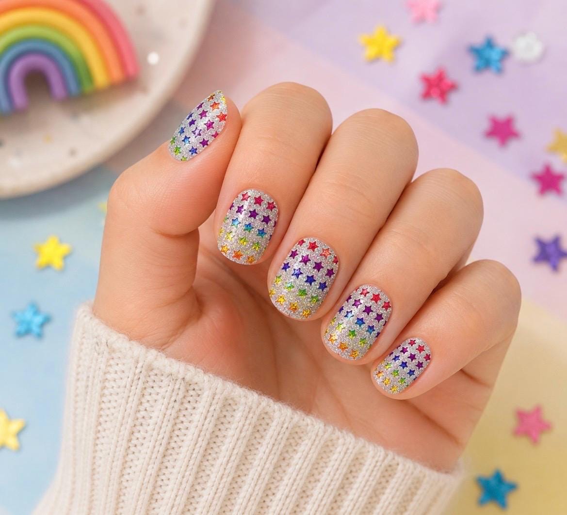 KIDS Nail Wraps- Rainbow Galaxy