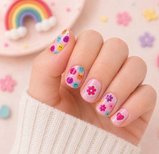 KIDS Nail Wraps No UV Gel- Good Vibes Only