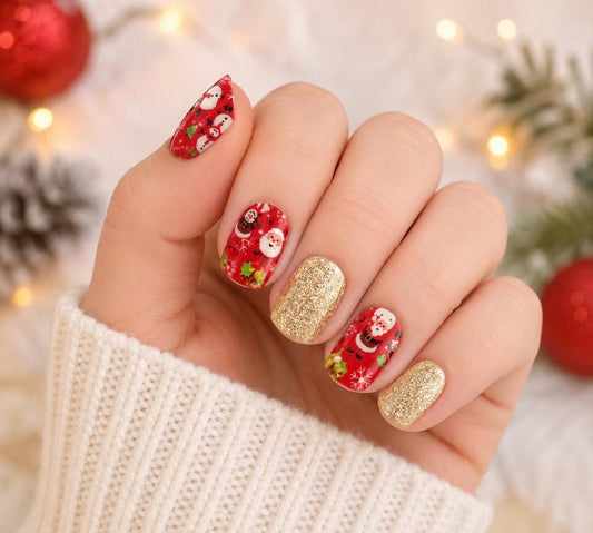KIDS Nail Wraps- North Pole Glitter