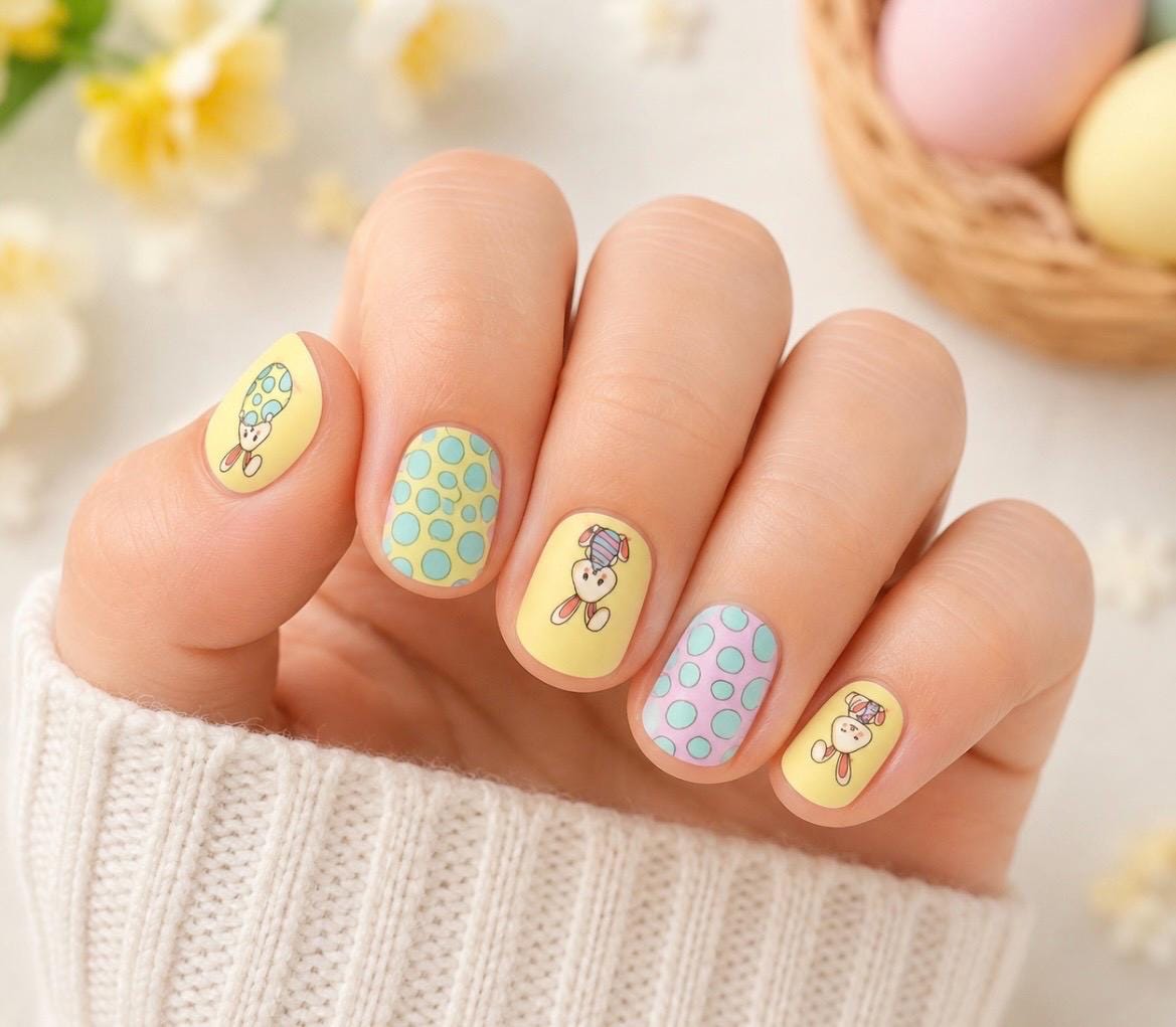 KIDS Nail Wraps - Cotton Tail Cuties