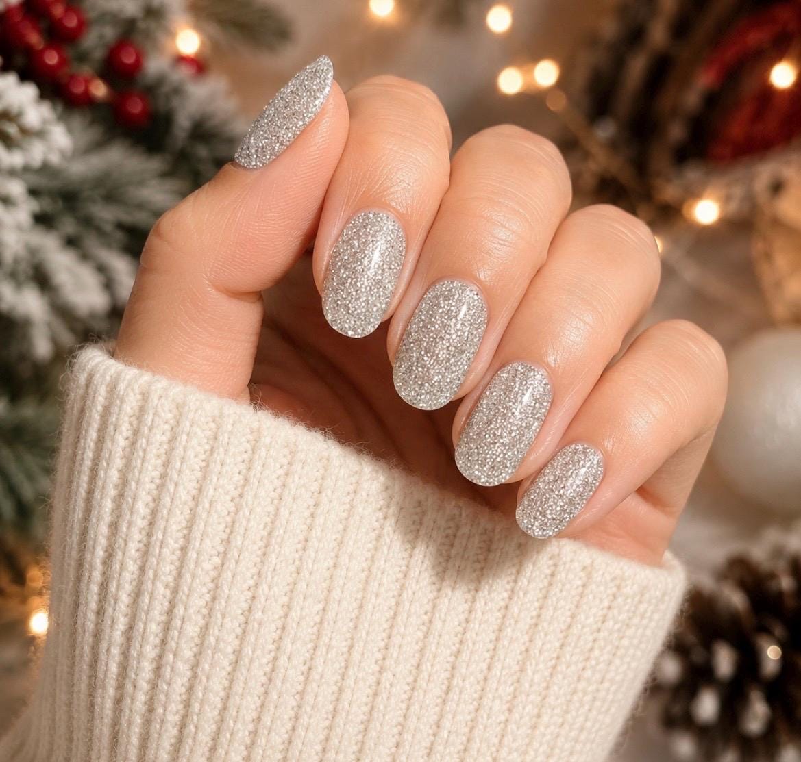 Diamond Veil Glitter WIDE Nail Polish Strips - Non-Toxic, Wider Nails