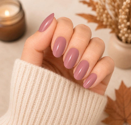 Dusty Rose WIDE Nail Polish Strips - Wide Nails, Non-Toxic