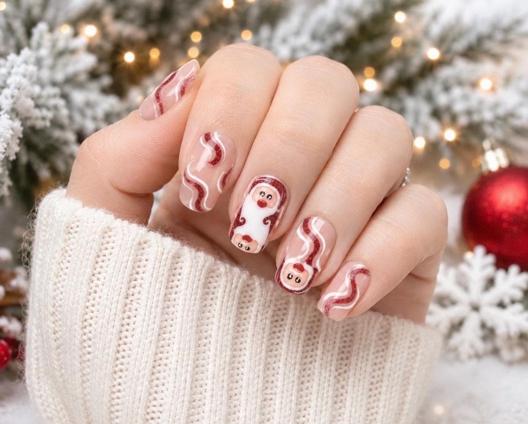 Sweet Claus WIDE Nail Polish Strips - Wider Nails