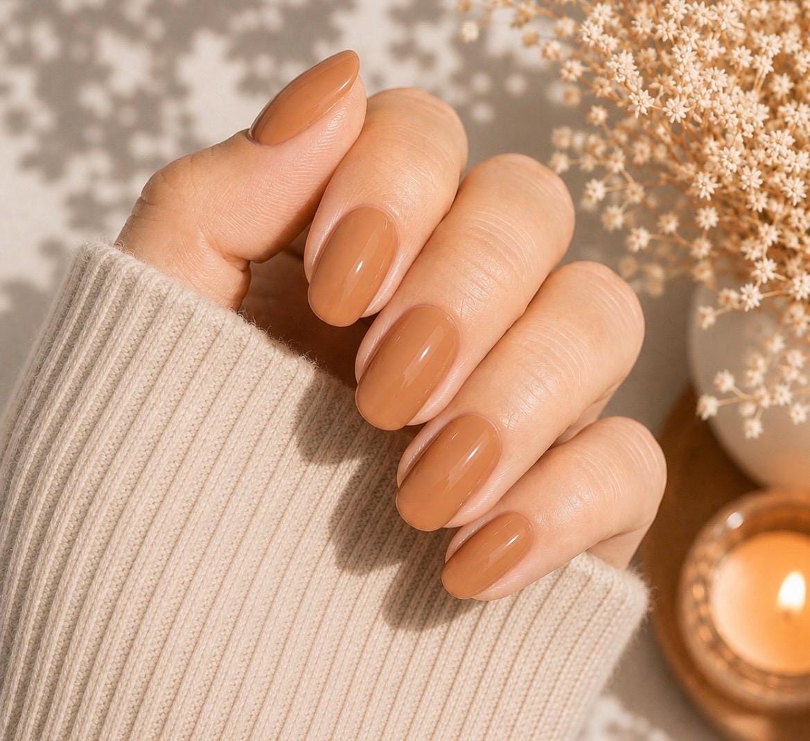 Taupe Nail Polish Strips: Non-Toxic Nail Wraps