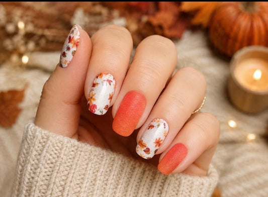 Fall Shimmer Nail Polish Strips:  Nail Stickers