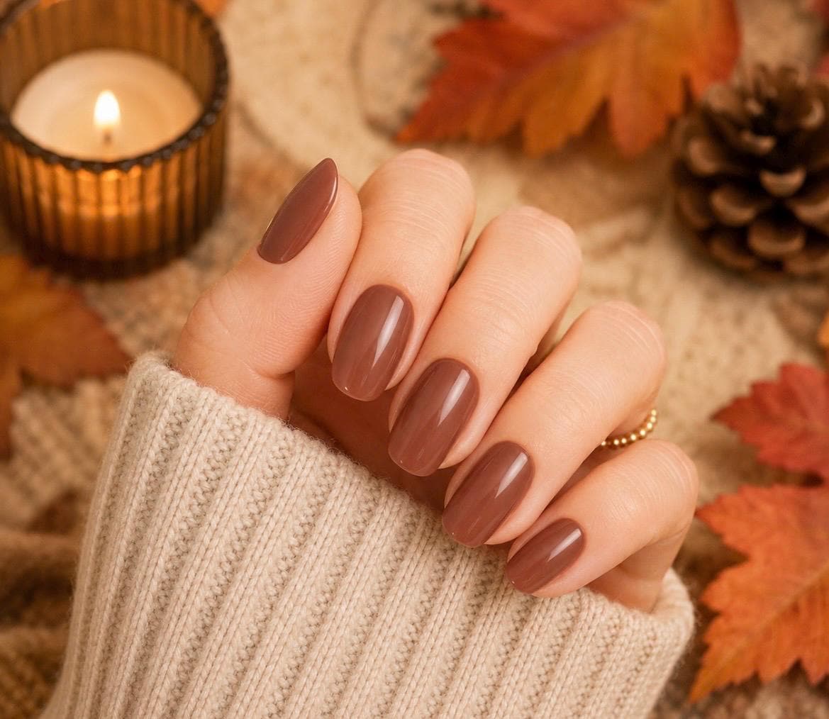 Chocolate Brown Nail Polish Strips: Non-Toxic Nail Wraps