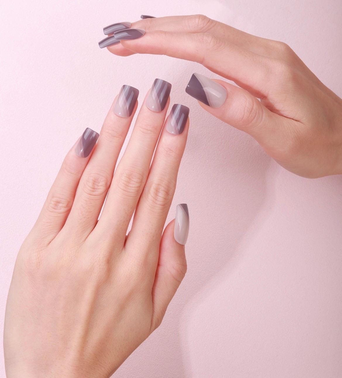 Expresso Edge- Gel Nail Polish Strips: No UV Light Needed- Non-Toxic