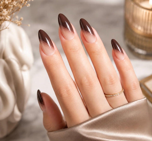 Expresso Edge- Gel Nail Polish Strips: No UV Light Needed- Non-Toxic