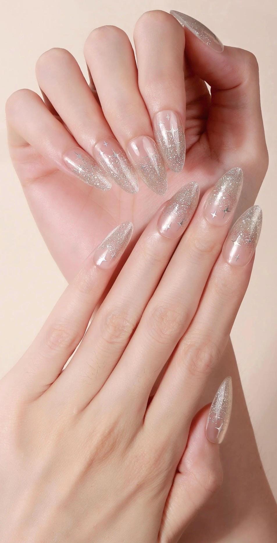 Stardust Ombre- Glitter Gel Nail Polish Strips: No UV Light Needed- Non-Toxic