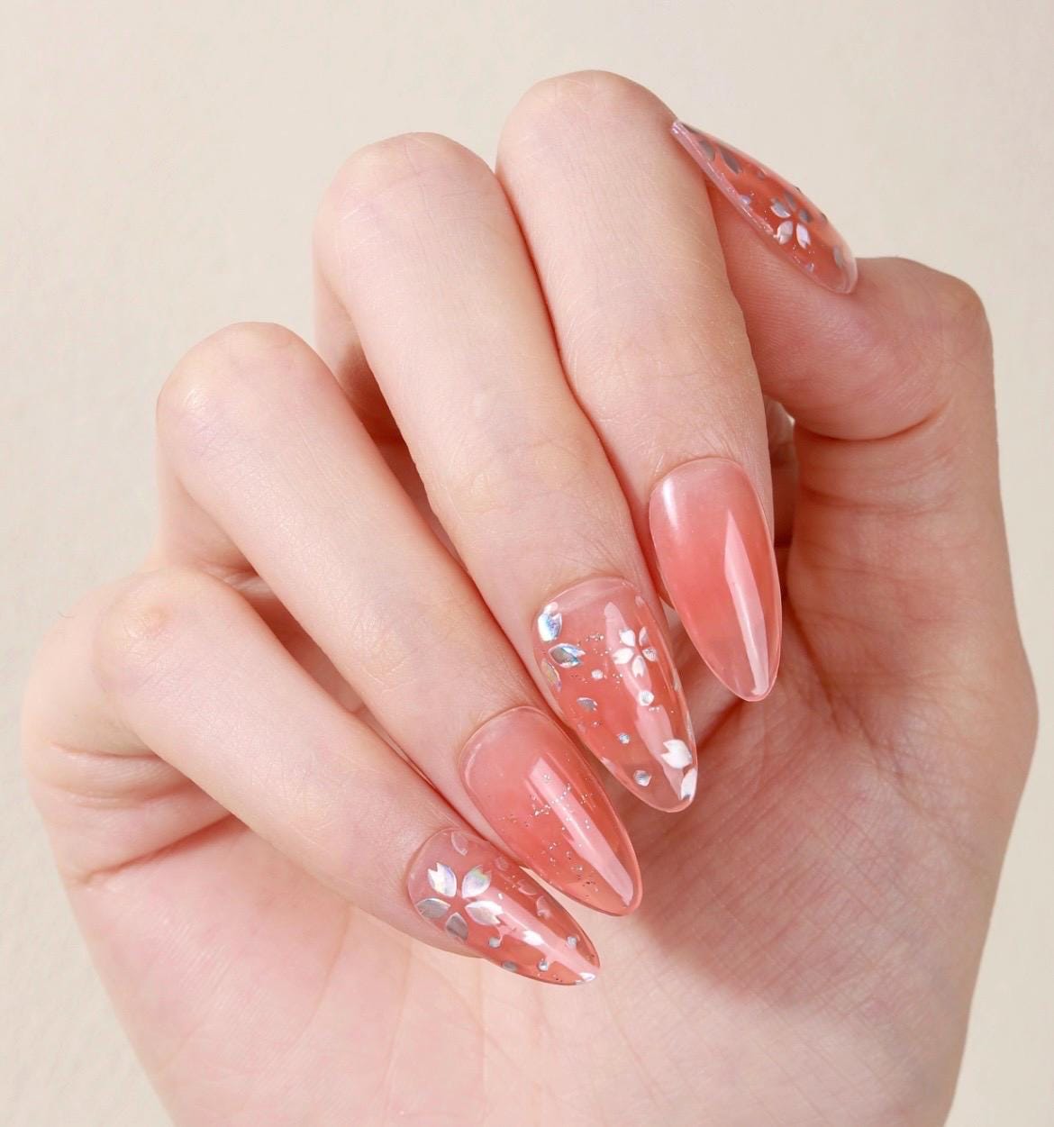 Spring Blossom Sparkle Nail Wraps No UV Gel