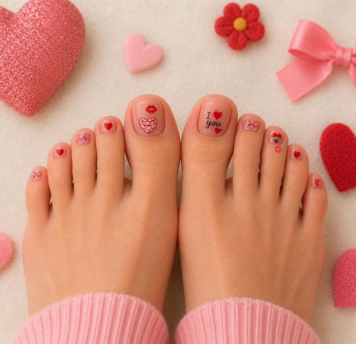3-D Nail decals- Be Mine