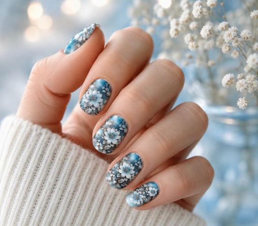 Frosted Petals Metallic/Chrome Nail Wraps