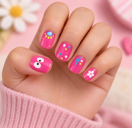 KIDS Nail Wraps Gel No UV - Peekaboo Petals