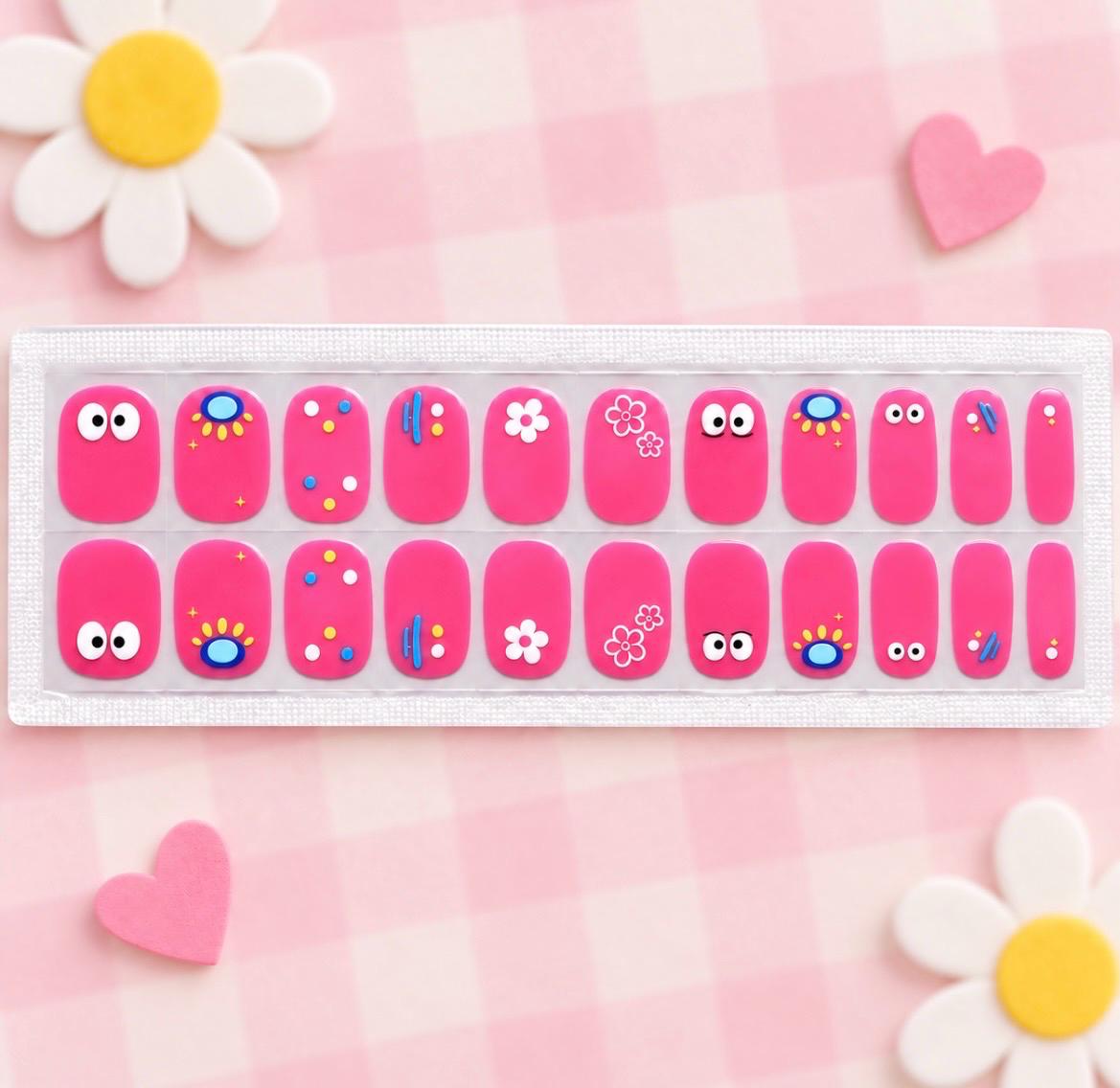 KIDS Nail Wraps Gel No UV - Peekaboo Petals