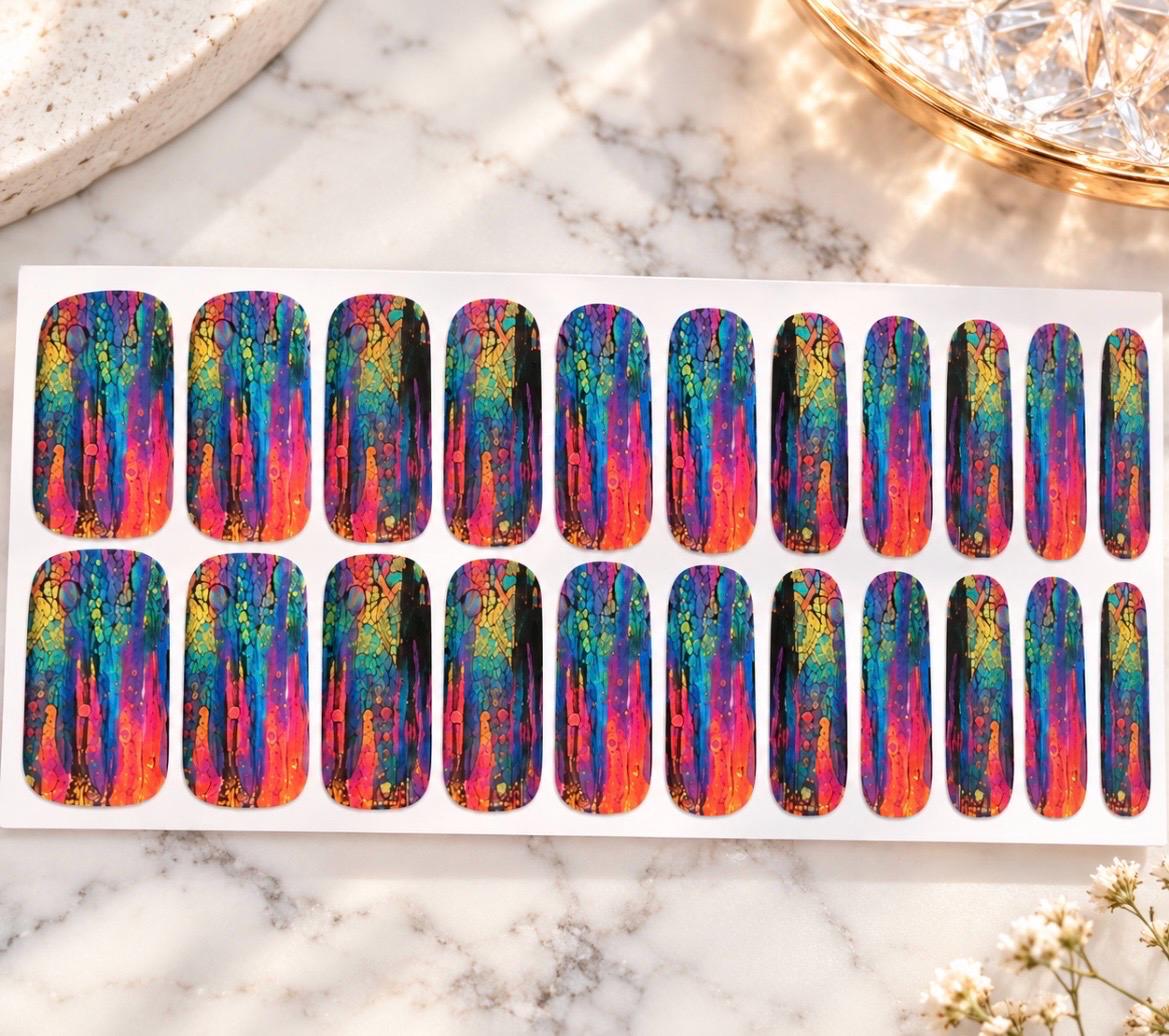 Psychedelic Storm Metallic/Chrome Nail Wraps
