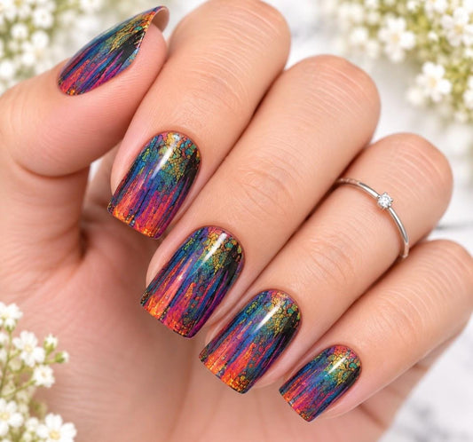 Psychedelic Storm Metallic/Chrome Nail Wraps