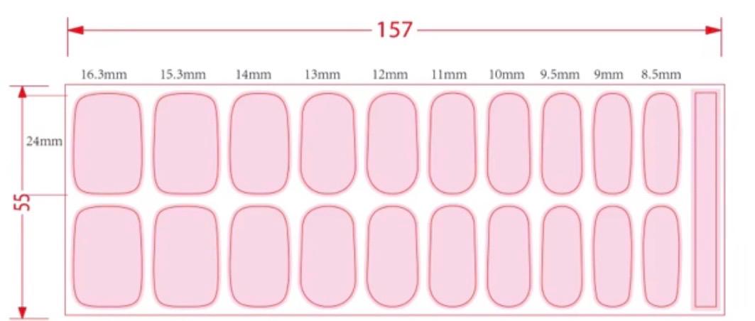 KIDS Nail Wraps-Strawberry Blossom- No UV Gel