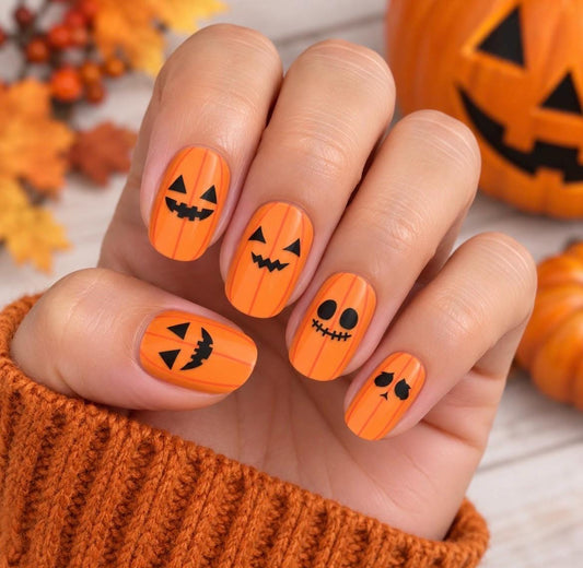 Pumpkin Patch Pals- Non-Toxic Nail Polish Strips, Nail Stickers