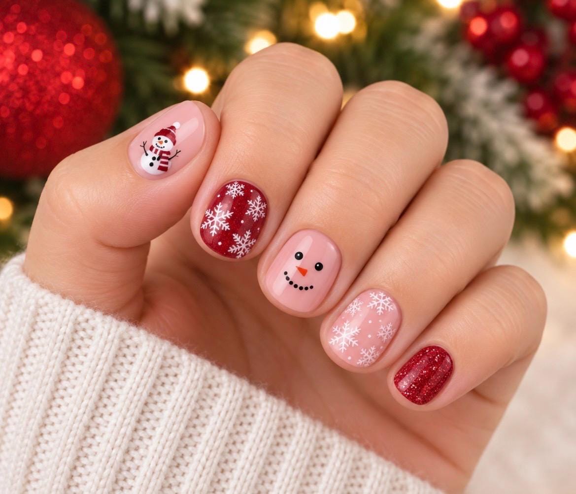 KIDS Nail Wraps-Snow Much Fun Glitter