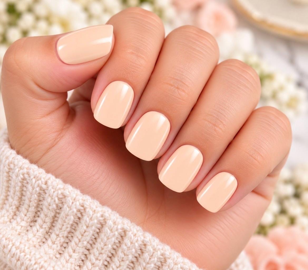 Vanilla Peach Nail Wraps No UV Gel