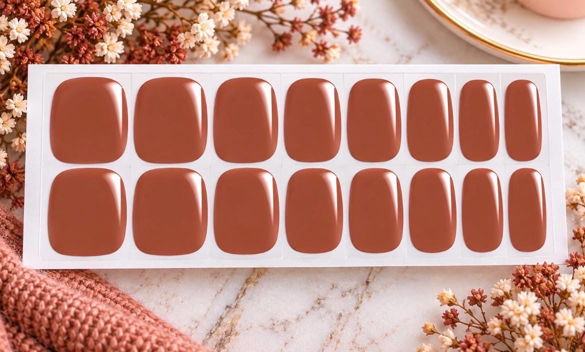 Toasted Cinnamon Nail Wraps No UV Gel