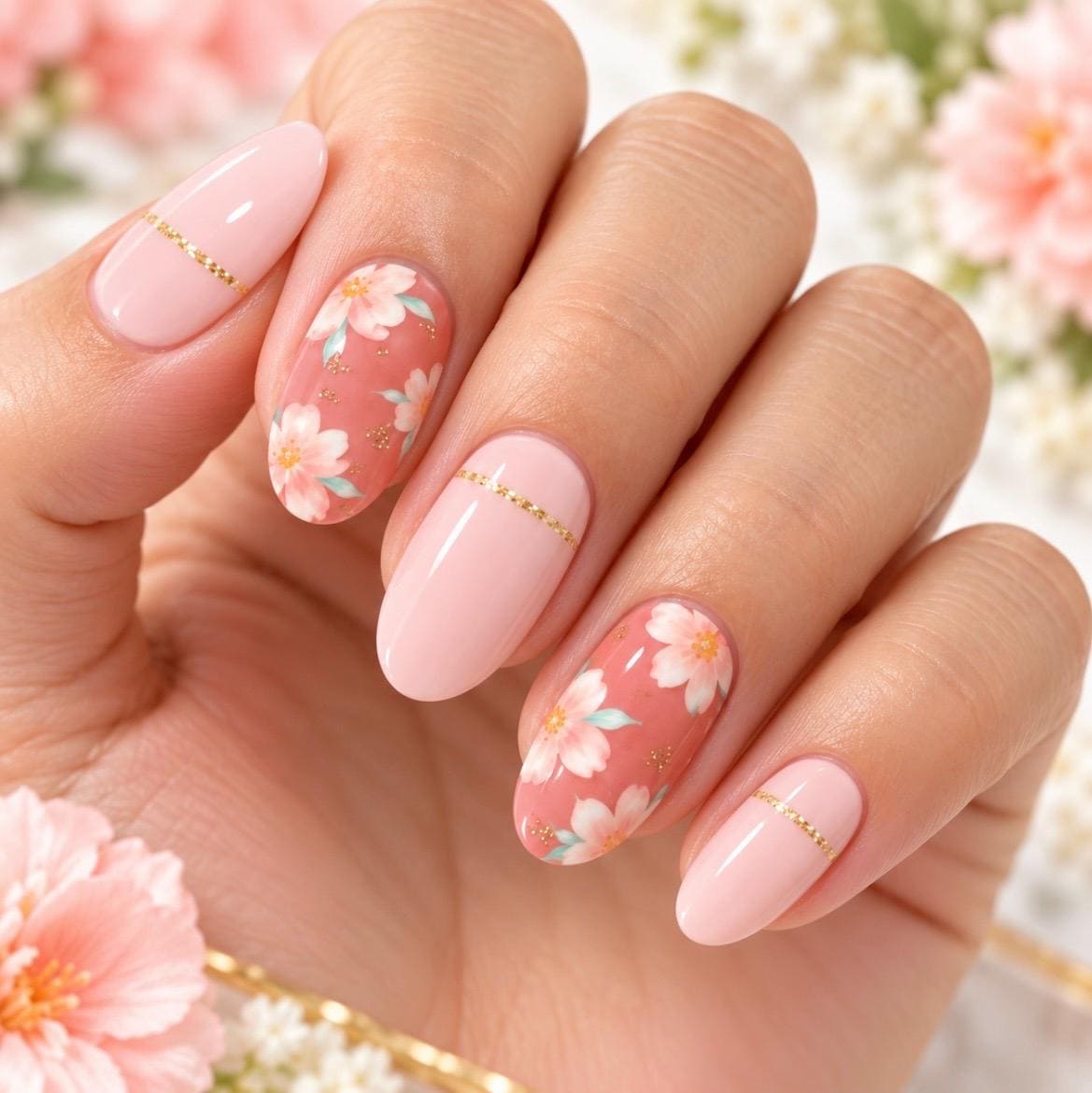 Blushing Garden Nail Polish Strips: Non-Toxic Nail Art