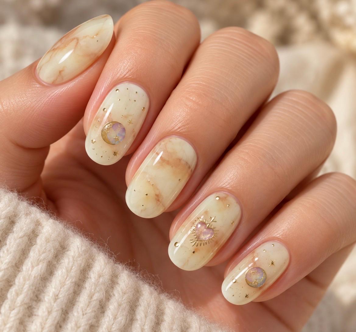 Golden Moon Dream- Nail Wraps No UV Gel