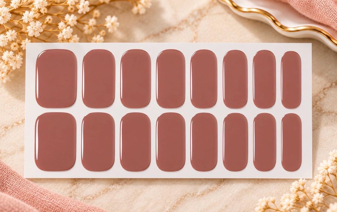 Dusty Cocoa Nail Polish Strips: Non-Toxic Nail Art