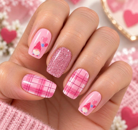 Sweetheart Gnomes Nail Polish Strips: Non-Toxic Nail Wraps