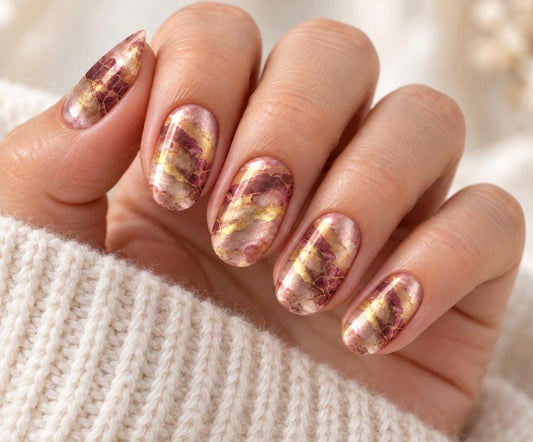 Desert Bloom Metallic/Chrome Nail Wraps