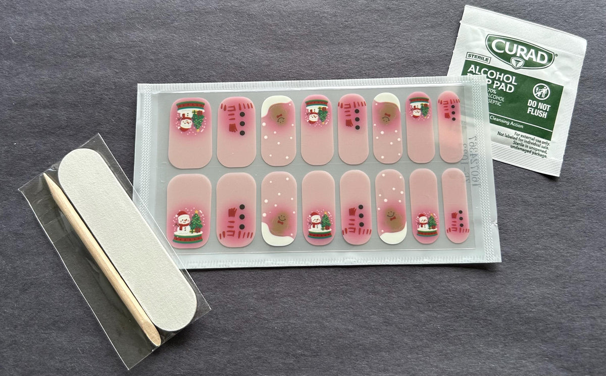 Blushing Christmas- Nail Polish Strips: Non-Toxic Nail Art