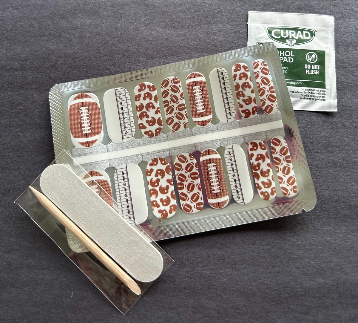 Football Nail Polish Strips, Nail Stickers