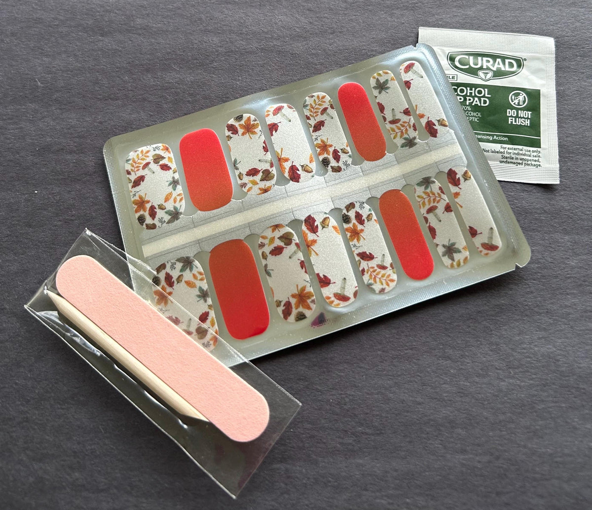 Fall Shimmer Nail Polish Strips:  Nail Stickers