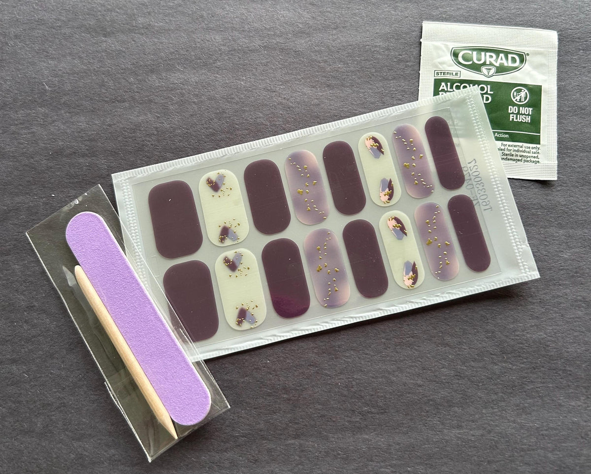 Enchanted Plum Nail Polish Strips: Non-Toxic Nail Art