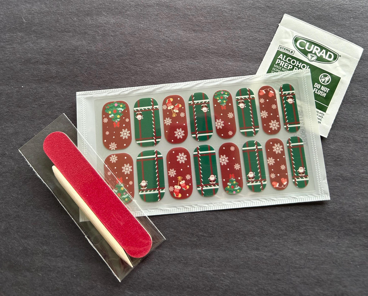 Christmas Charm-  Nail Polish Strips: Non-Toxic Nail Art