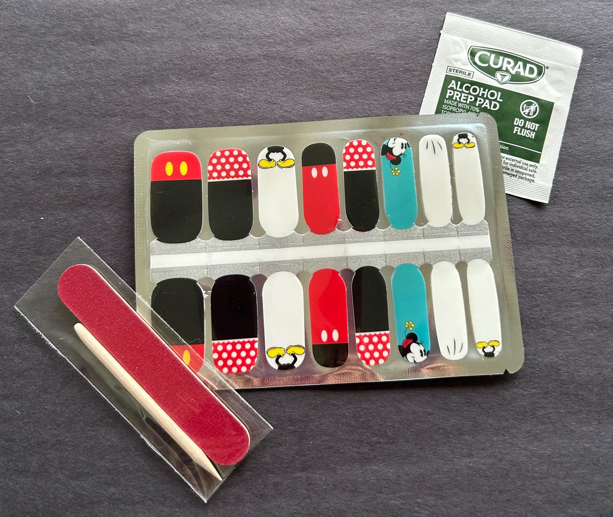Favorite Mouse Couple Nail Wraps, 100% Nail Polish Strips, Nail Stickers.